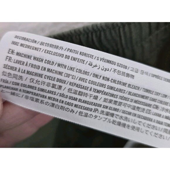 Hollister Pants Mens Medium Green Adjustable-Rise Parachute Baggy Cargo Jogger - Picture 10 of 15